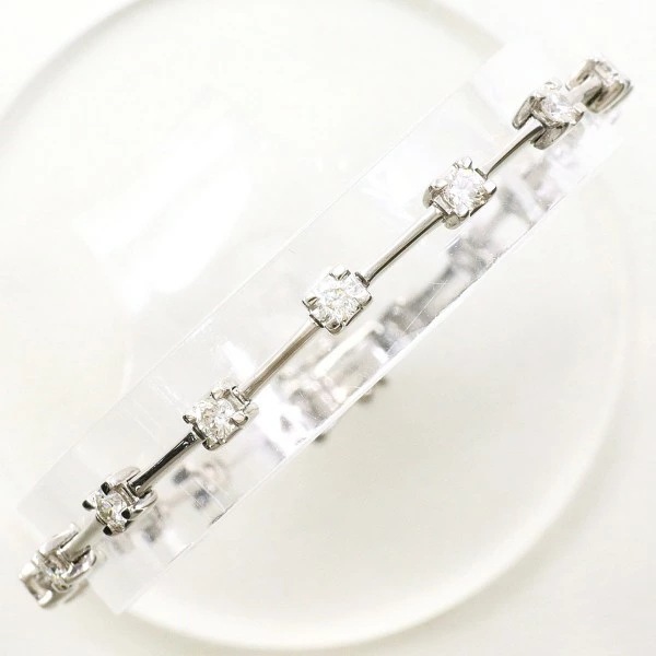 K18 18金 WG ブレスレット ダイヤ 1.16 カード鑑別書 ジュエリー 中古