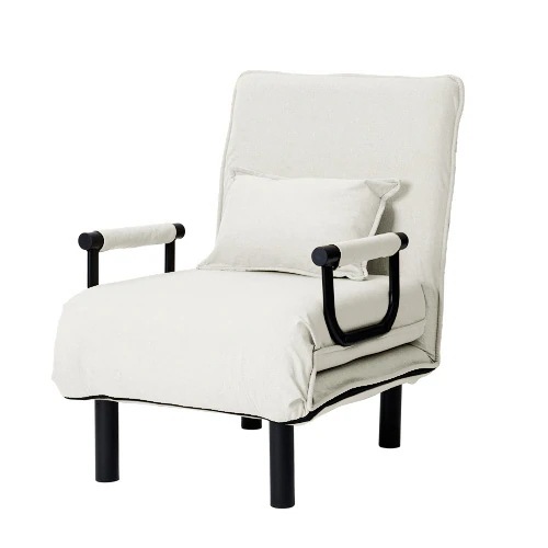 【国内発送&送·料·無·料】【ベージュ】折りたたみソファー ソファベッド　1人掛け 省スペース　硬め　ベージュ-412