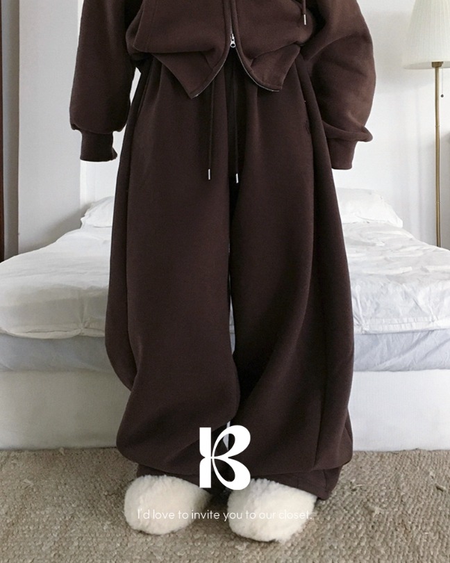 [MADE] 両面起毛リッツスリットラインワイドトレーニングパンツ pt1428 5,170円