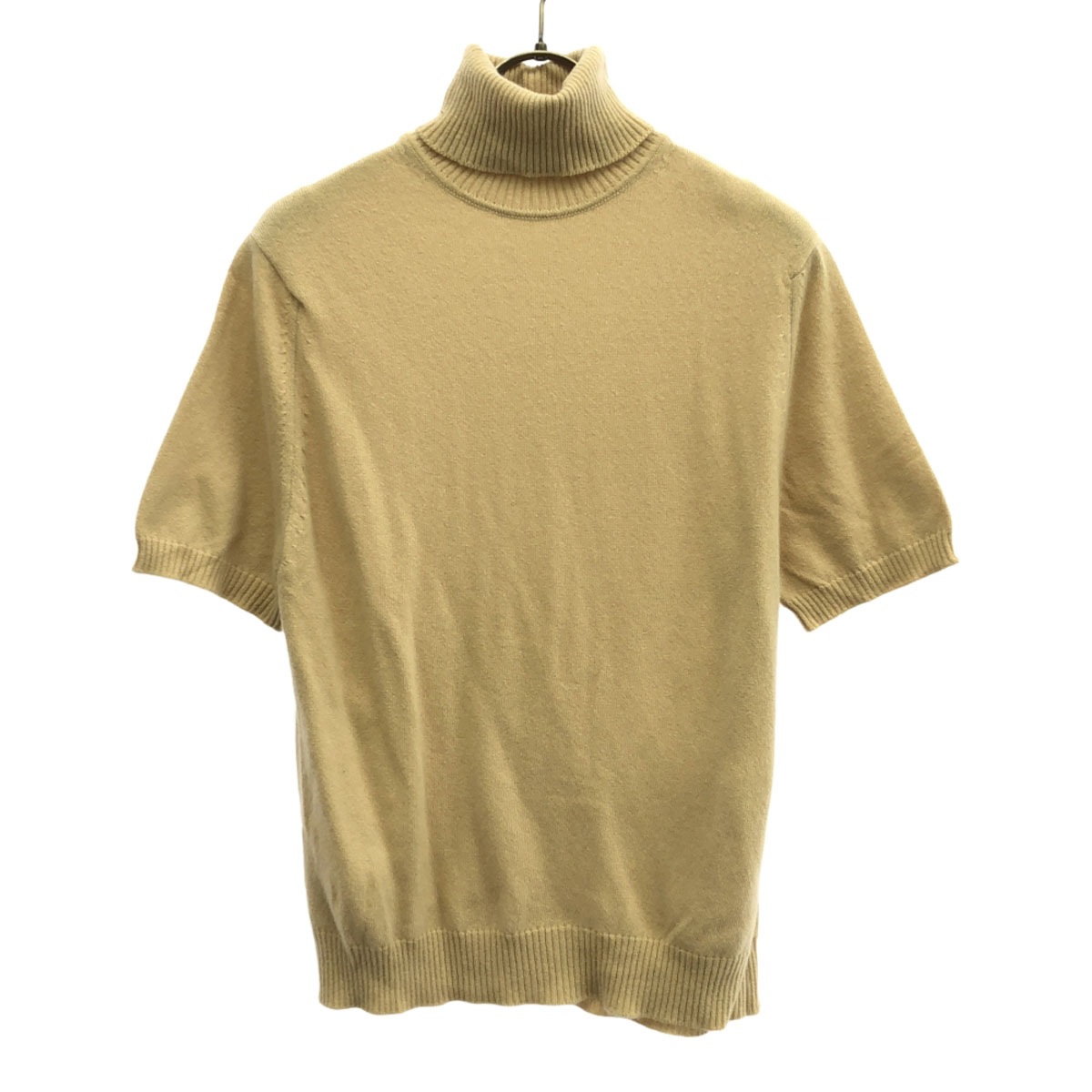 BALLANTYNE バランタイン カシミア 半袖 タートルネック セーター 38 ベージュ ニット レディース 古着