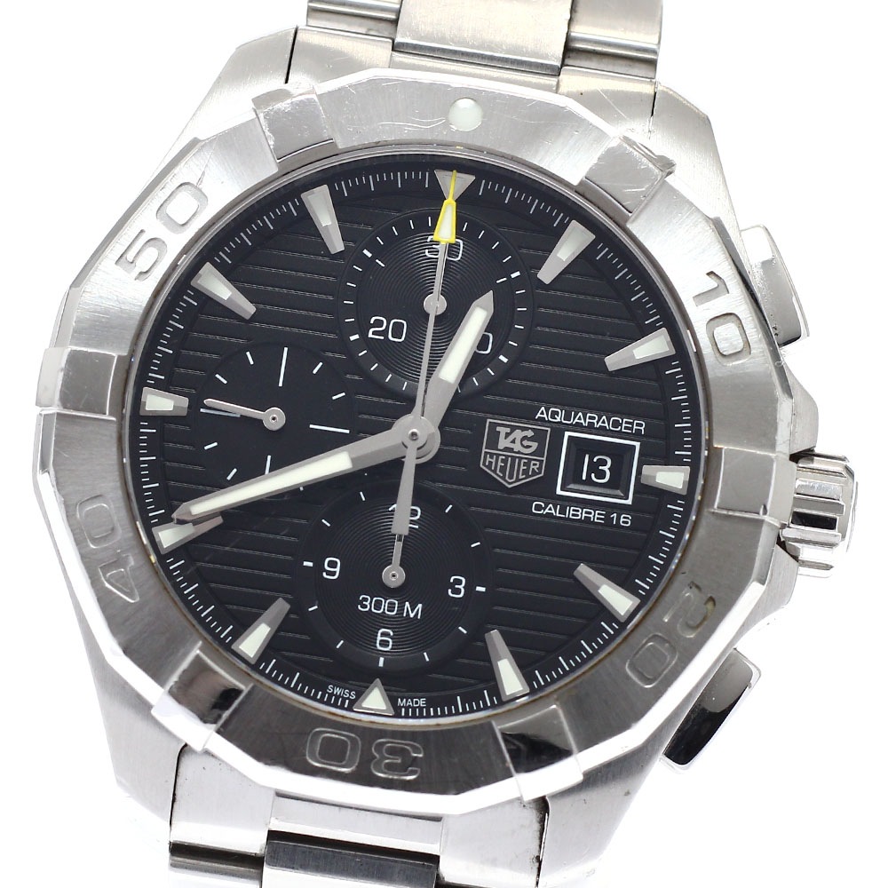 訳あり タグホイヤー TAG HEUER CAY2110-0 アクアレーサー キャリバー16 クロノグラフ 自動巻き メンズ 箱・保証書付き_950557【中古】