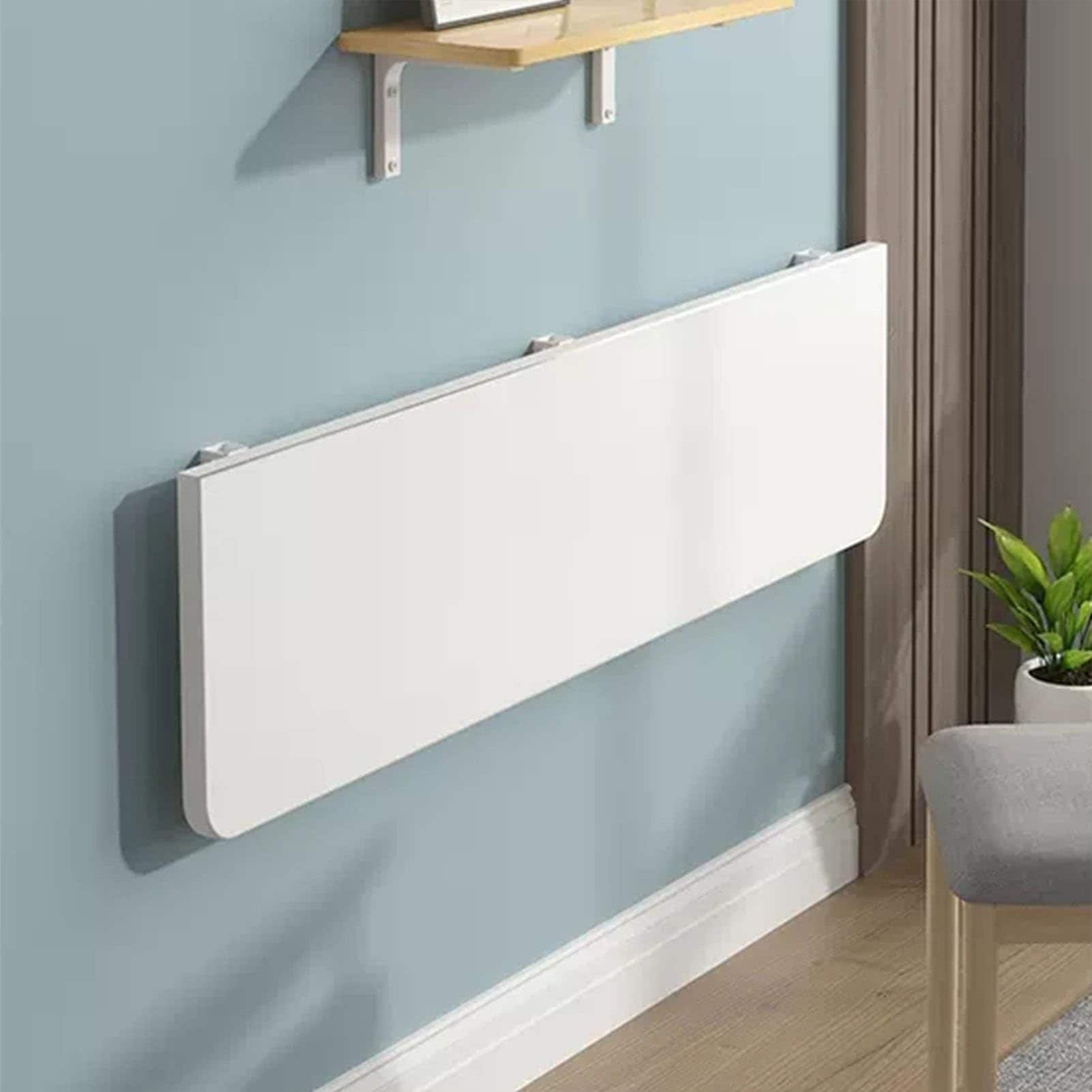 フローティングウォールデスク 折りたたみダイニングテーブル ホームオフィスキッチン用 折りたたみ式朝食バーテーブル 壁掛けドロップリーフデザイン 折りたたみデスク ワークベンチ サイズ L70xW40