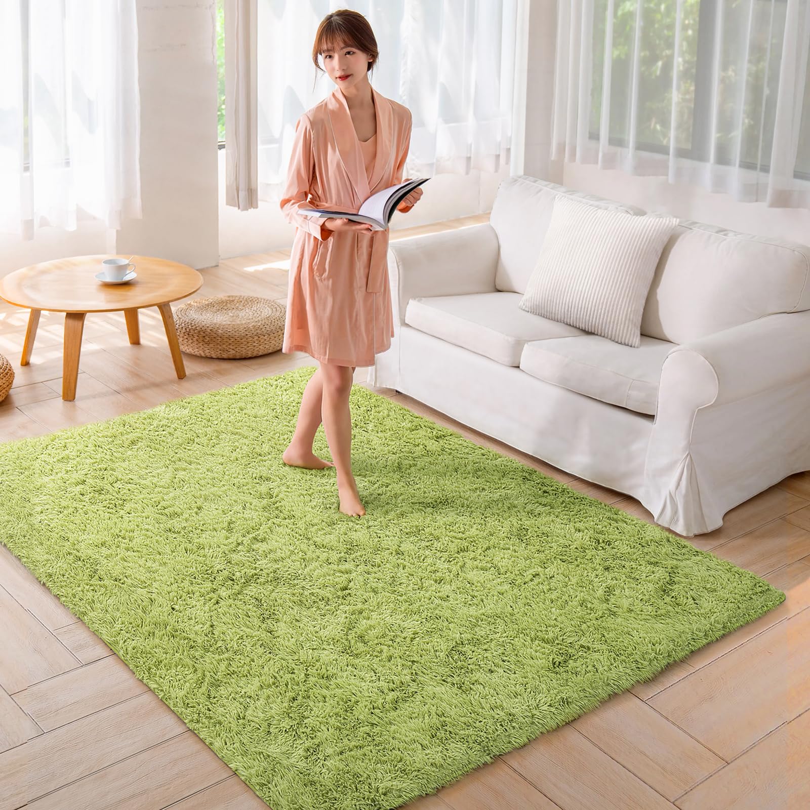 Beddiny カーペット ラグ ホットカーペット【中層:30D高密度ウレタン 厚さ約1.2cm 独自技術とデザインの抗菌防臭加工】 ラグマット シャギーラグ 絨毯 低反発 厚手 洗えるラグ マット