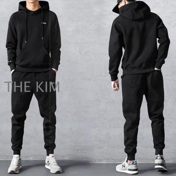 セットアップ メンズ スウェット ジャージ ジョガーパンツ パーカー フード付き ジップアップ カジュアル 運動服 部屋着 上下セット