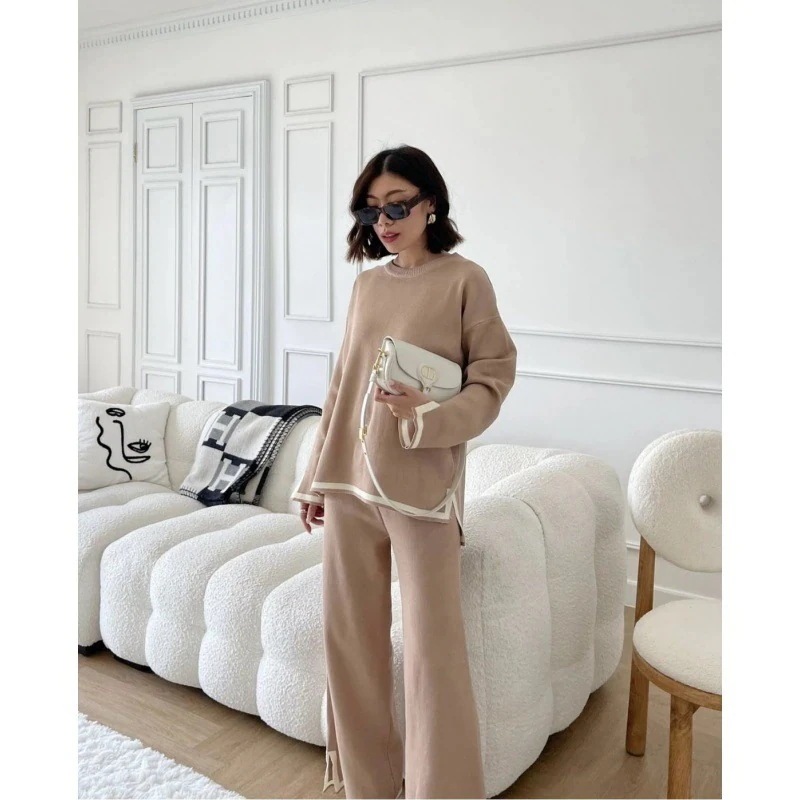 韓国ファッション 服セット23人気アップ ワンピース プリ一ツスカ一ト 上下二点セットスウェット肌にやさしい綿長袖立ち襟アウター無地スウェットパンツレディーストレーニングウェアスポーツウェア T 5,142円