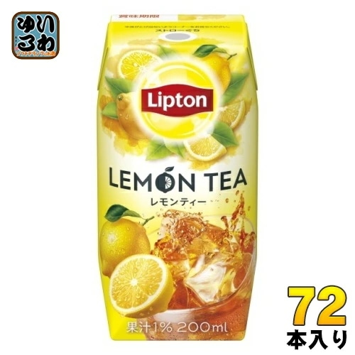 森永乳業 リプトン レモンティー 200ml 紙パック 72本 (24本入×3 まとめ買い) 紅茶 常温保存可能