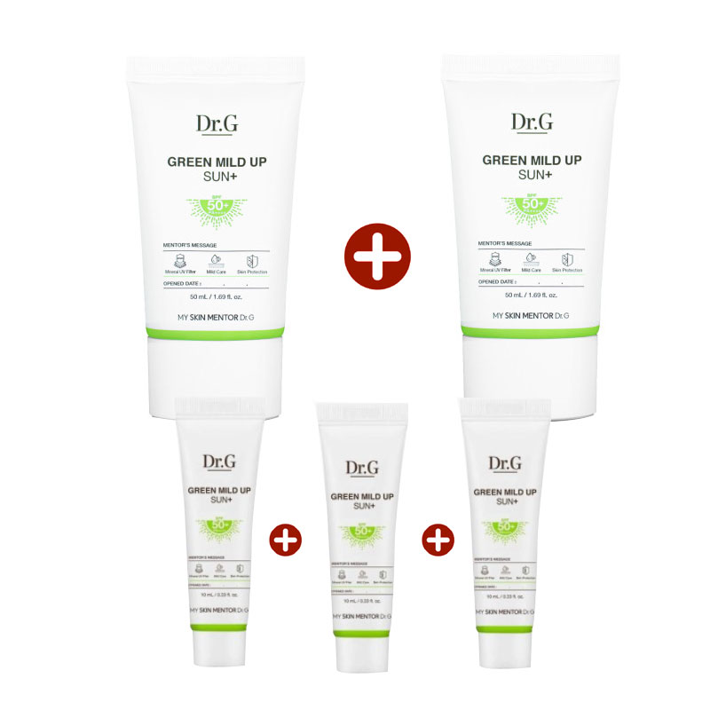 グリーン マイルド アップサン プラス SPF50+ PA++++ 50ml x 2 , 10ml x 3 / 紫外線遮断