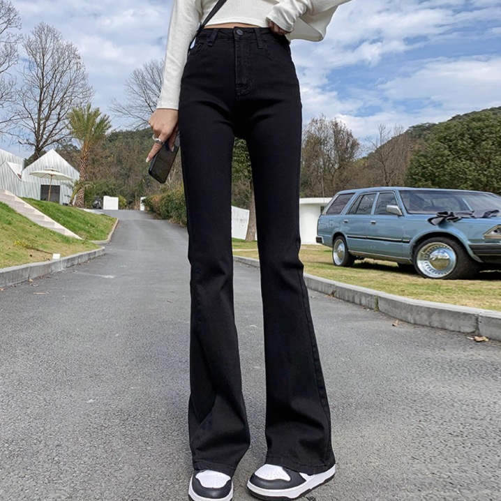パンツ ブーツカットパンツ レギュラー丈 ハイウエスト 伸縮性 かわいい 大人可愛い シンプル カジュアル 大人 おしゃれ お洒落 かっこいい 大人可愛い 大人女子 こなれ感 ラフ ボーイッシュ