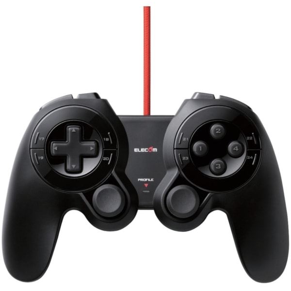 JC-DUX60BK [USBゲームパッド/24ボタン/MMOゲーミング/DUXシリーズ/ブラック] メーカー直送