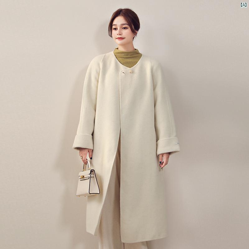 レディース　ファッション　おしゃれ　韓国　韓国　ヨーロピアン　海外風　夏　春　秋　 ウサギ フリース ウール コート 両面 冬 ラウンドネック ミドル丈 14,698円