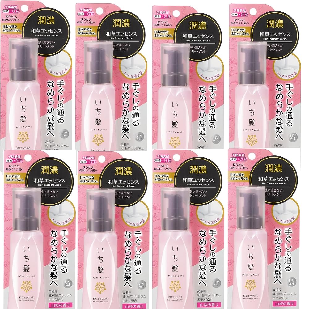 Qoo10最安値挑戦 【まとめ買い】いち髪 潤濃和草エッセンス 100mL×8個