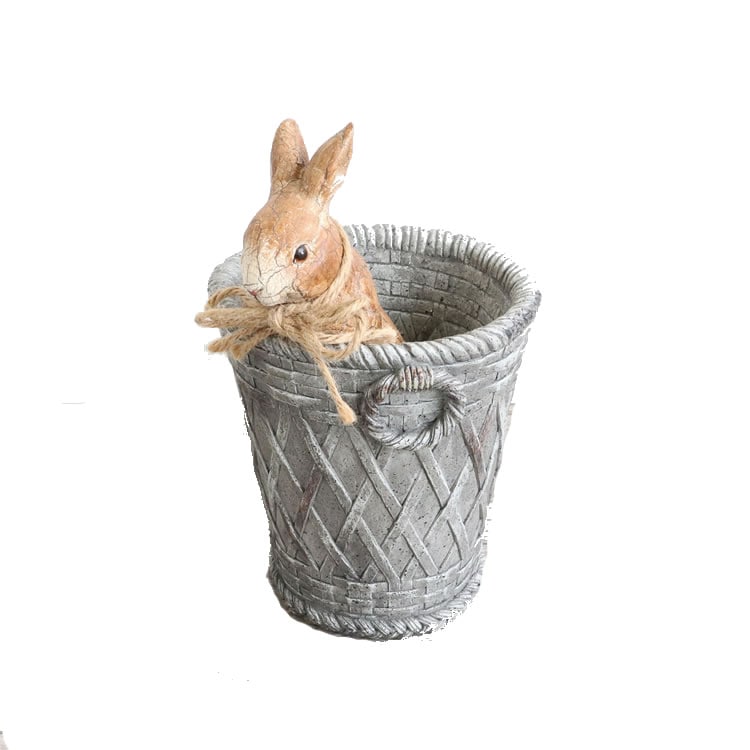 かわ畑貿易 鉢カバー うさぎポットカバー かわいい 置物 オブジェ 002