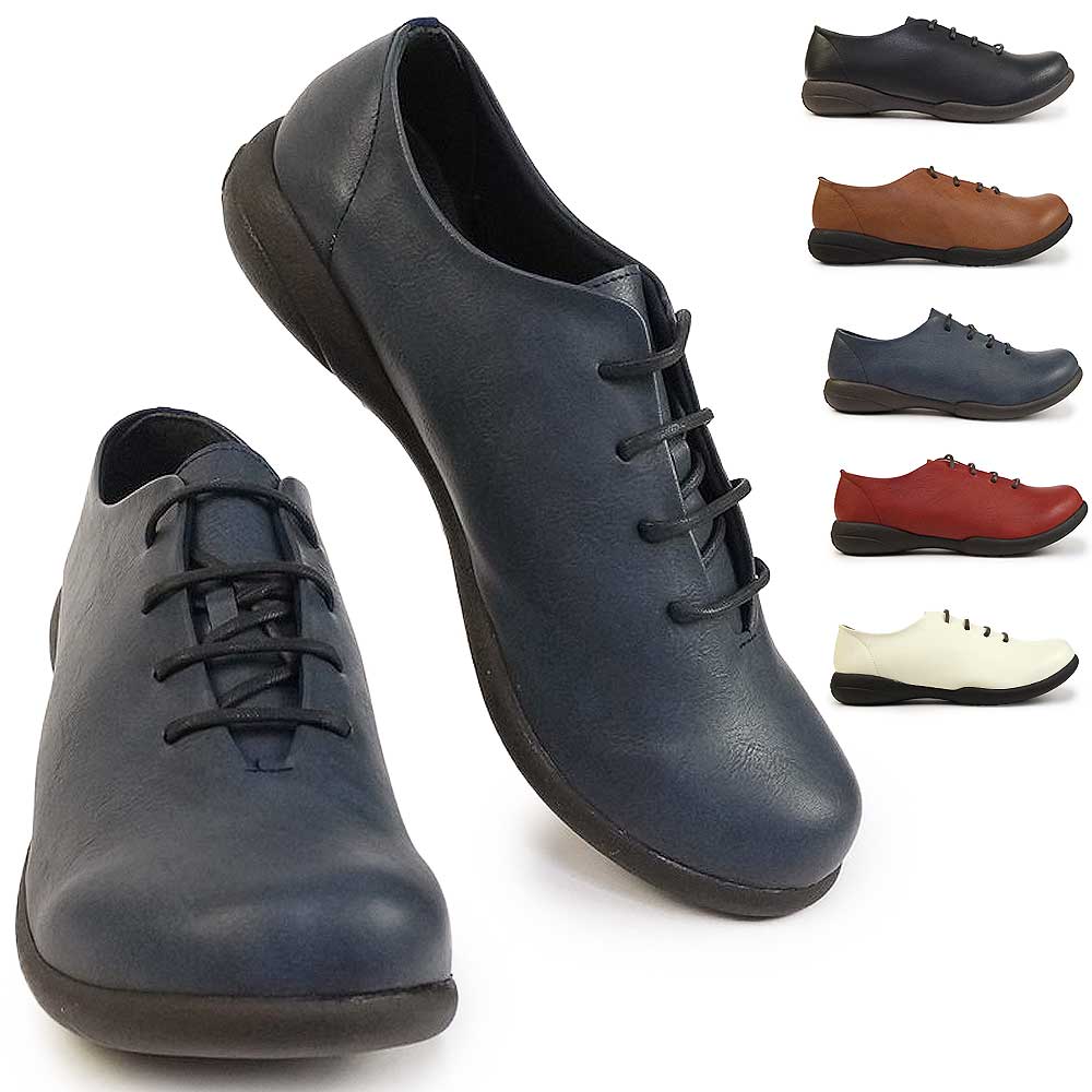 R071a カジュアルシューズ レースアップ 紐靴 日本製 レディース