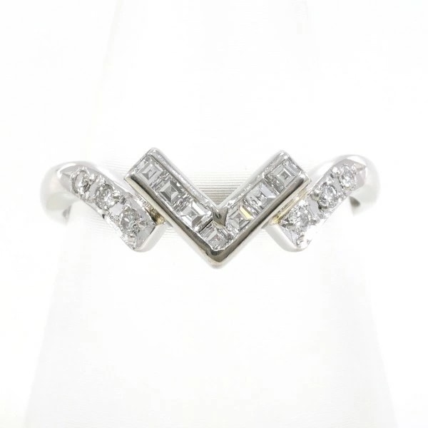 PT900 プラチナ リング 指輪 11号 ダイヤ 0.26 総重量約3.5g ジュエリー 中古