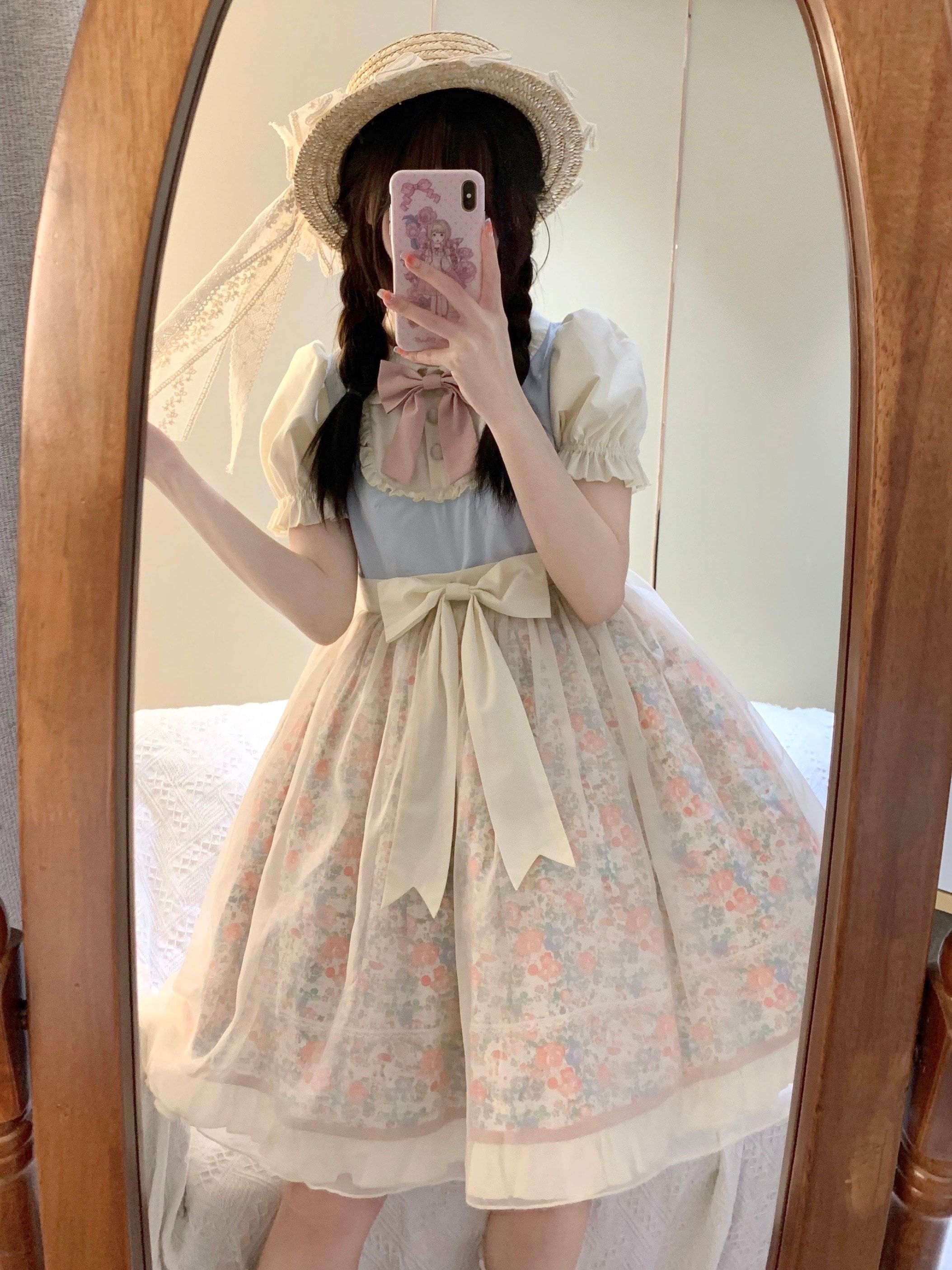 二次元 メイド服 Lolita オリジナルワンピースワンピースlolita和風白雪OPスカート 文化祭和服コスチュームコスチューム