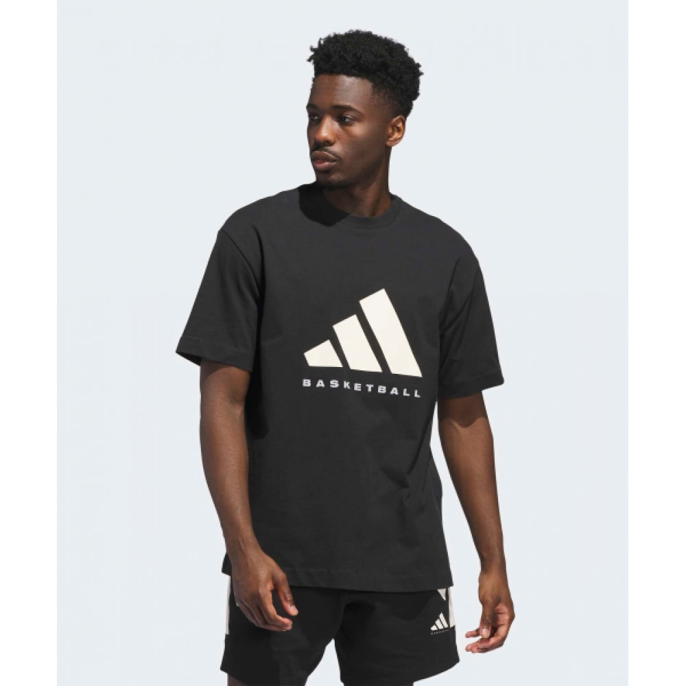 ADIDAS バスケットボールティー - ブラック / JX5575