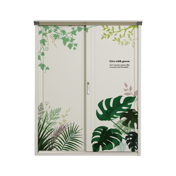 P-155BT C5 ボタニカルライフ PEINTE (ペインタ) 小型物置 たて置き棚タイプ (ネット棚) メーカー直送