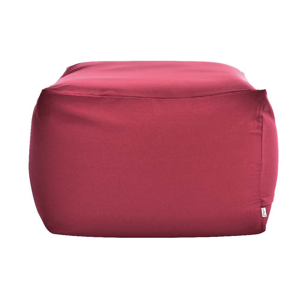 フレックス販売 ビーズクッション 埋もれる幸せ 日本製 2WAYキューブ ワインレッド MとLの間のサイズ アースカラー PCM-6019