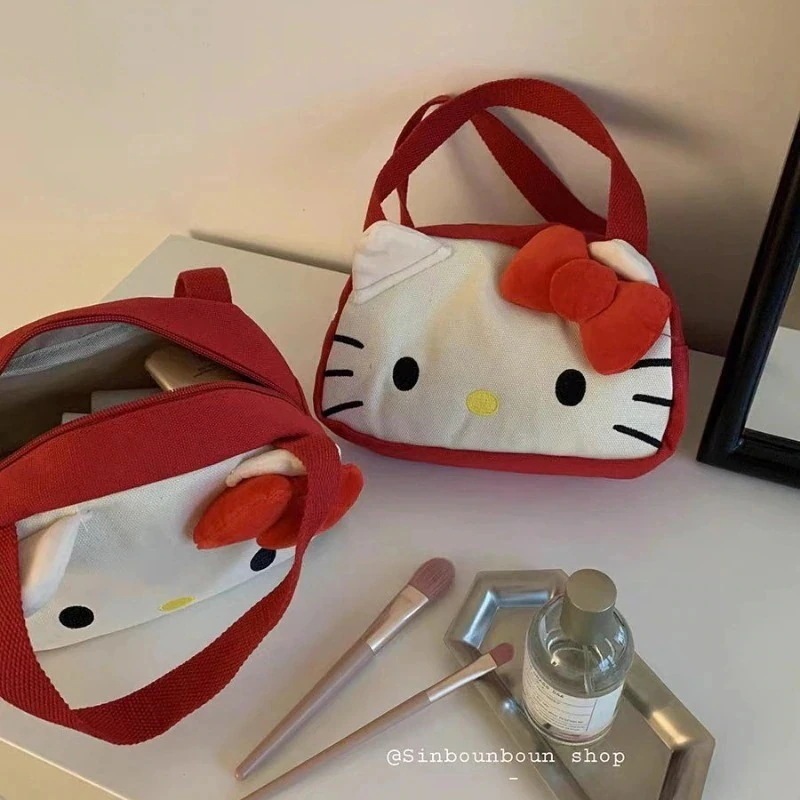 【10個セット】【3日で出荷】キティちゃん 化粧ポーチ メイクポーチ 可愛い ポーチ レディース 大容量 多機能 ペンケース 収納ポーチ 通勤用 旅行用 メイクアップ 旅行ポーチ ブラシ収納