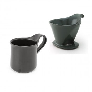 ZERO JAPAN（ゼロジャパン） ドリッパー＆カフェマグセット ドリッパートレイ付 DMZ-16 SGY/BK