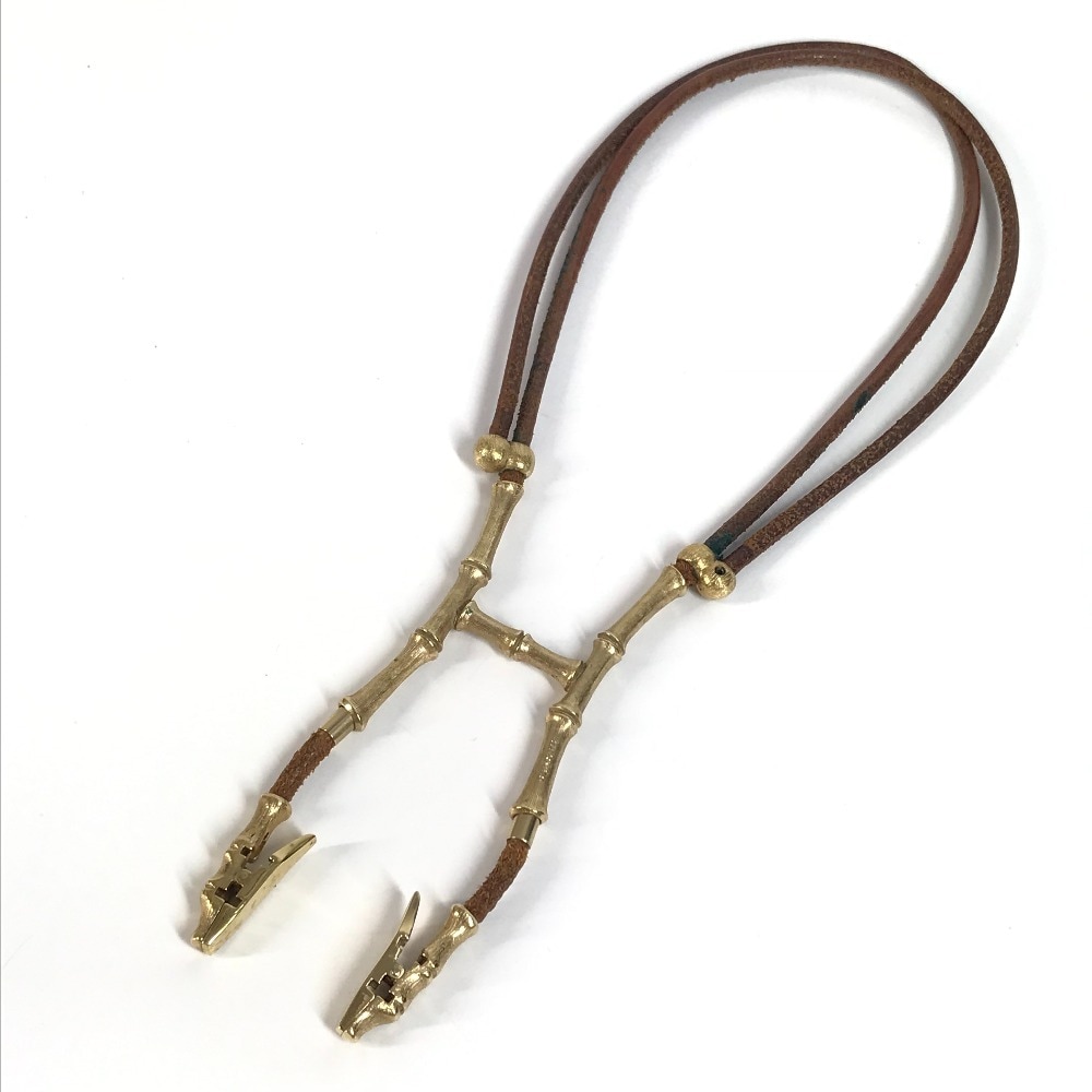 チョーカー バンブー ホルダー アクセサリー ホルター ネックレス レザー ブラウン 32,175円