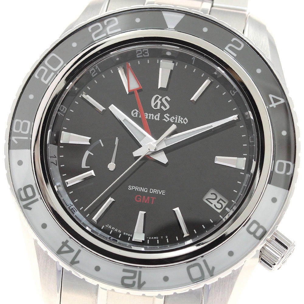 セイコー SEIKO SBGE277/9R66-0BK0 グランドセイコー GMT スプリングドライブ メンズ _930691【中古】