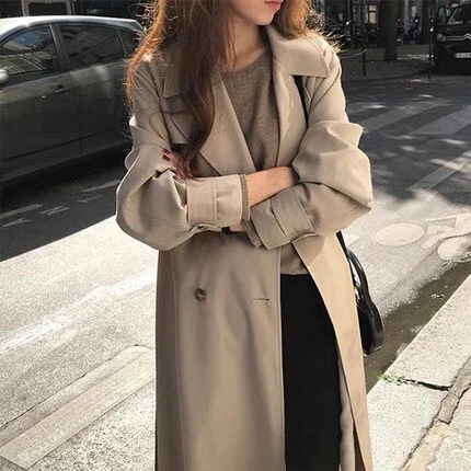 秋冬新入荷 コート可愛らしい体型カバー 春スプリングコート トレンチコート レディース 秋服 春 ロング Aライン 付き オシャレ
