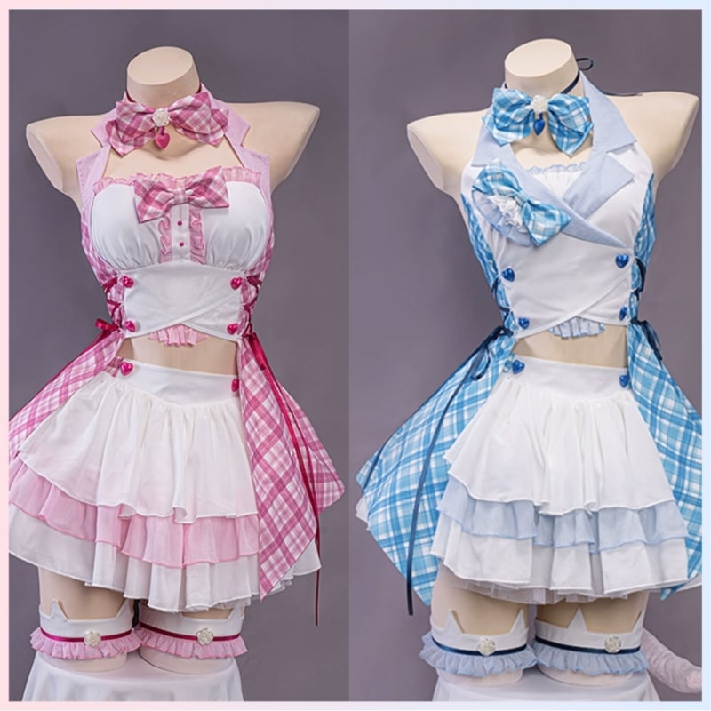 Cat Niang Paradise Song Coloss Choocane Vanilla Coots Cote Animation Game Maid Outfit Set