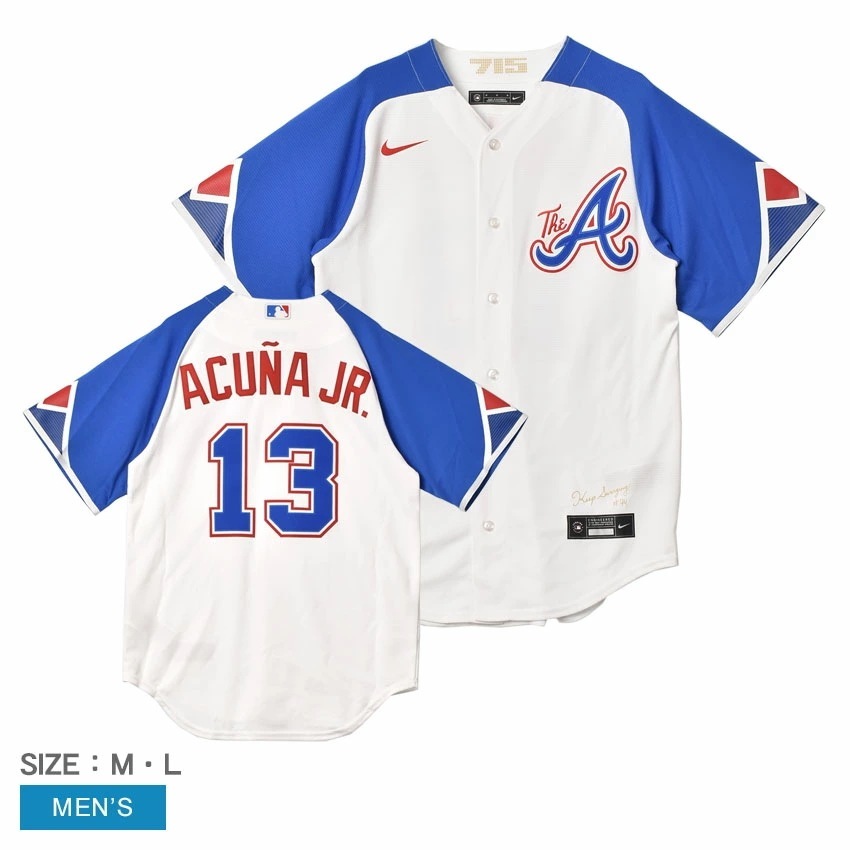 OFFICIAL REPLICA JERSEY T770-01O2 メンズ ロナルドアクーニャ アトランタブレーブス MLB メジャーリーグ トップス ベースボールシャツ ユニフォーム 17,182円