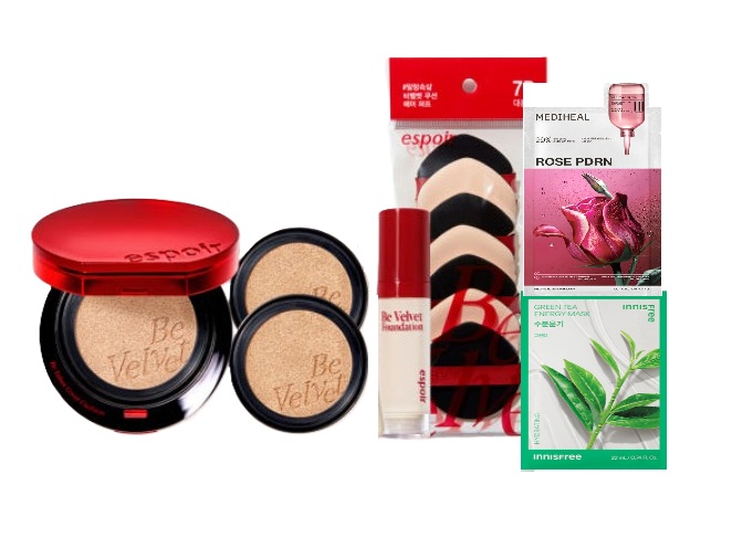 ビーベルベットカバークッション SPF42 PA++ 13g x 3(本品1+リフィル2)+ビーベルベットパフ 7枚入(贈呈: ミニファンデーション+2マスク