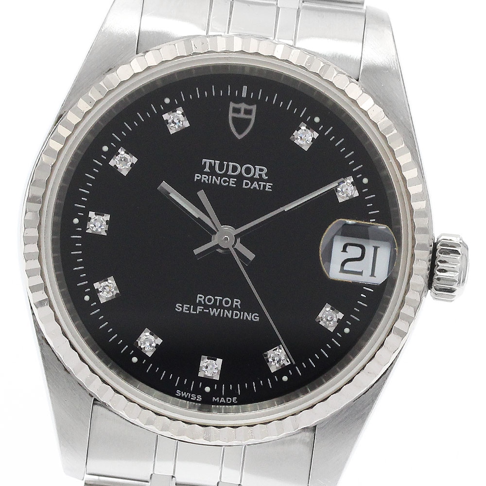 チュードル TUDOR 72034 プリンスデイト WGベゼル 10Pダイヤ 自動巻き ボーイズ _939070【中古】