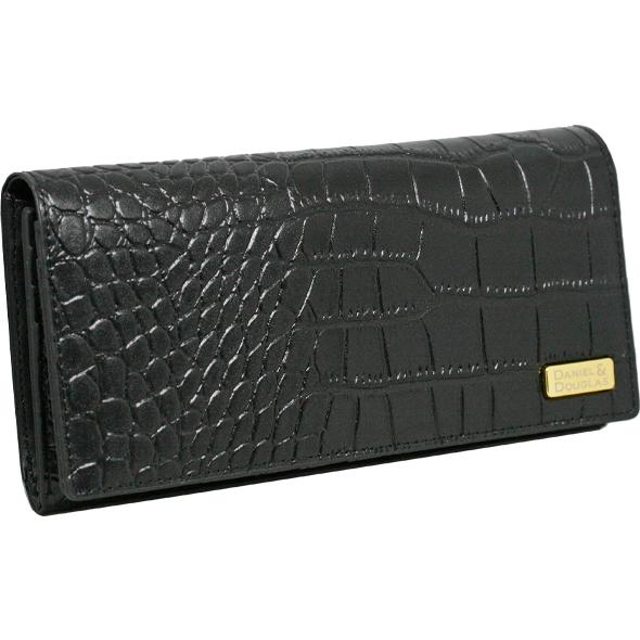 DANIEL&DOUGLAS 長財布 DDW03-BKGD レザー ワニ型押し