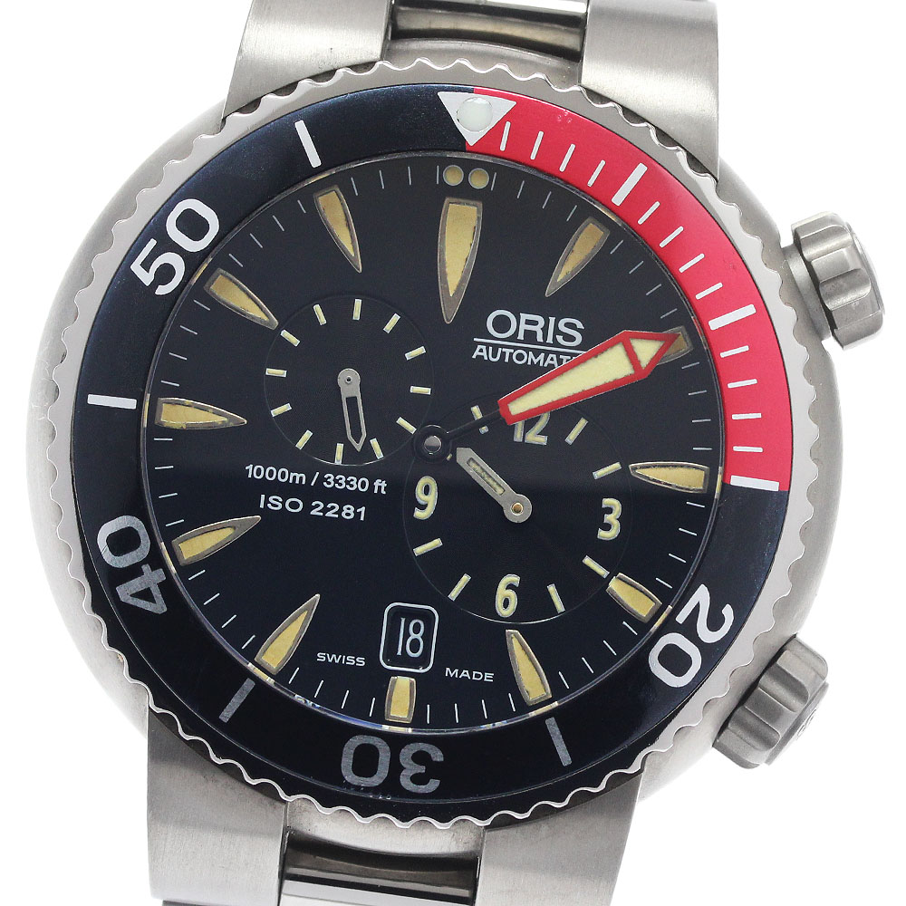 オリス ORIS 649-7541 レギュレーター ダイバーズ デイト 自動巻き メンズ 箱・保証書付き_949130【中古】