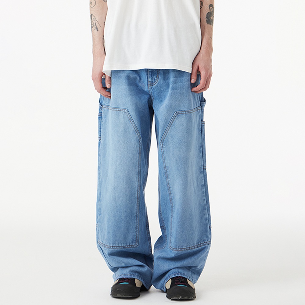 Carpenter Washing Wide Denim Pants_Light Blue デニム・ジーンズ