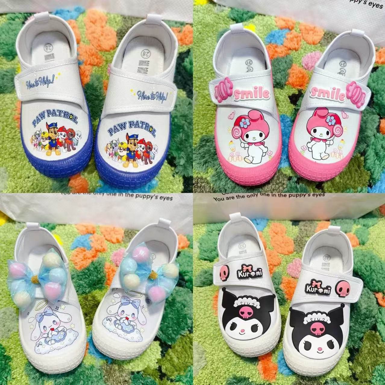 【20点セット】【急速出荷】20type 新入荷 韓国子供靴 かわいい サンリオマイメロキッズ カジュアル シナモロール クロミ上履き 上靴 女の子男の子パウパトロール シューズポニーベリー運動靴すぐ 27,027円