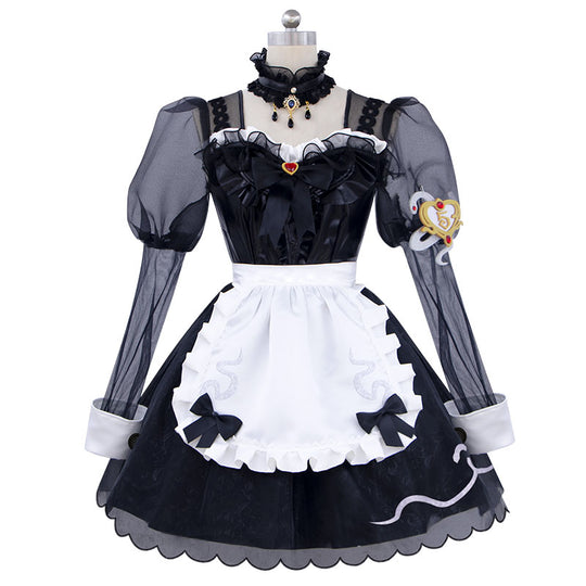 女性のためのゲームID vのコスプレコスチューム,サバイバーのコスプレオブカリナ,イロマン,スキンエプロン,イヤリングとアームバンド,フルスーツ