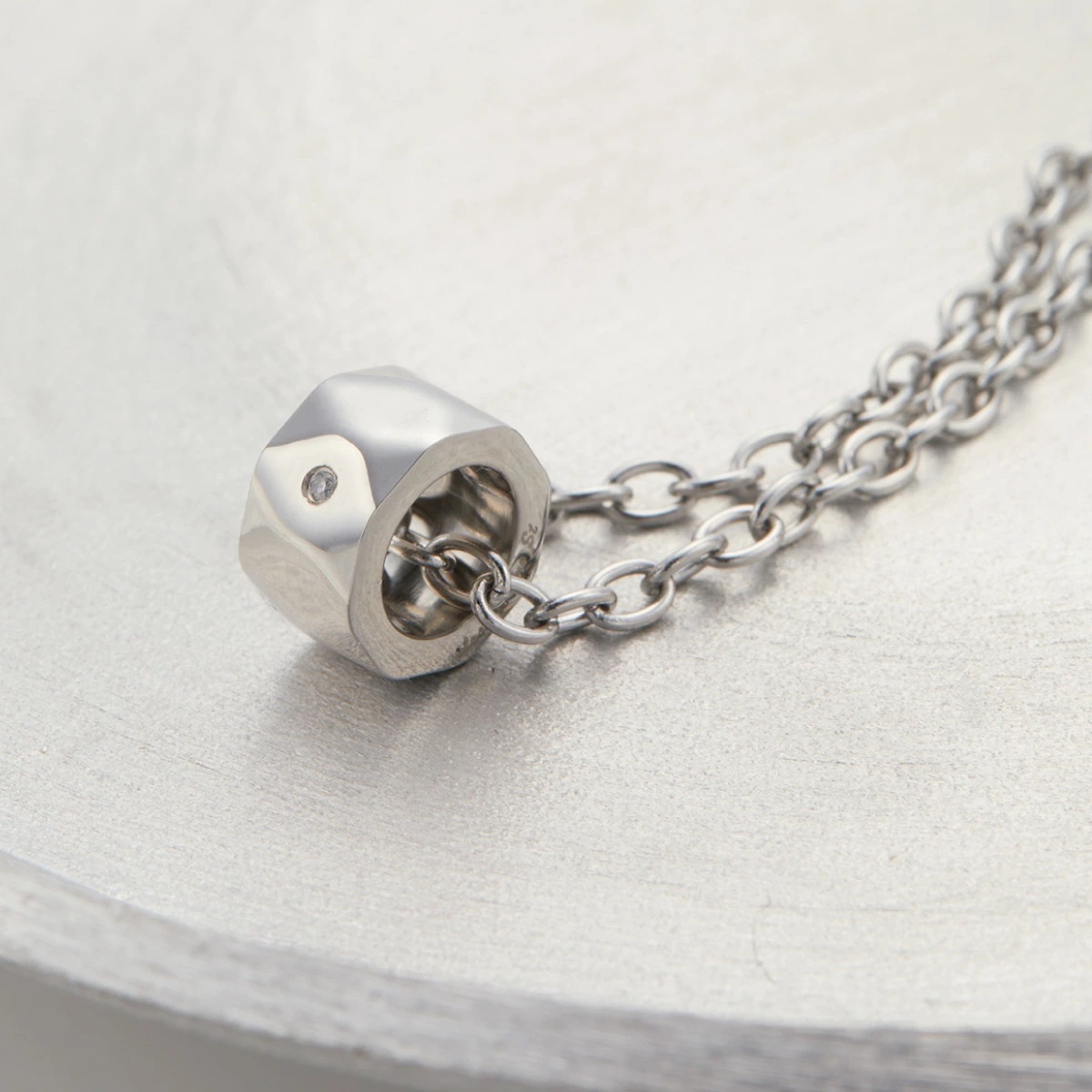 ネックレス メンズ サージカルステンレス316L close to me st ダイヤモンド 刻印 リング