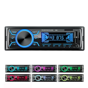 カーラジオ Bluetooth カーラジオ 1Din カーラジオ 4x60W オートラジオ 7色 FMステレオラジオ USB/SD/AUX/EQ/MP3プレーヤー パイオニア カーラジオ
