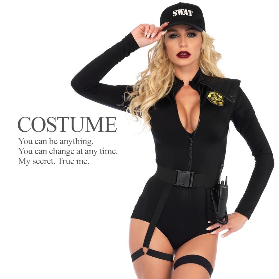SWATなりきり 5点セット レディース ファッション SWAT スワット ハロウィン コスプレ 衣装 コスチューム 【Leg Avenue レッグアベニュー 86683】