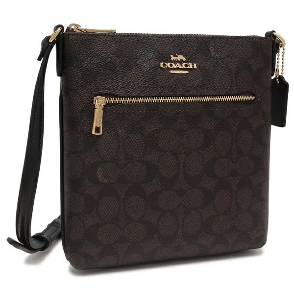 アウトレット ショルダーバッグ ミニ ローアン ファイル バッグ ブラウン ブラック レディース CW325 IMXAQ