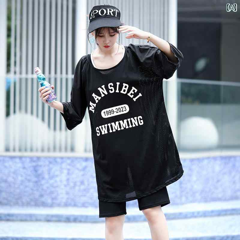 水着 ツーピース スイムウェア 大きいサイズ 体型カバー スイミング 海水浴 ビーチ プール ビーチスポーツ 夏 速乾 おしゃれ レディース