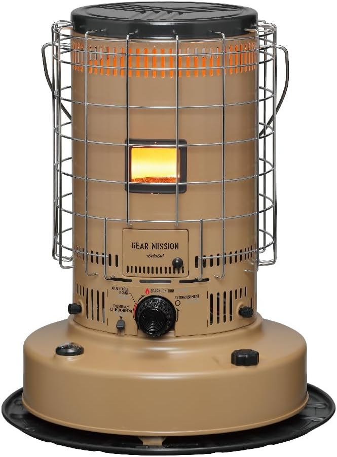 【トヨトミ】 対流式石油ストーブ KS-GE67(T)コヨーテブラウン色 日本製 アウトドア キャンプ 【コンクリート】24畳/【木造】17畳