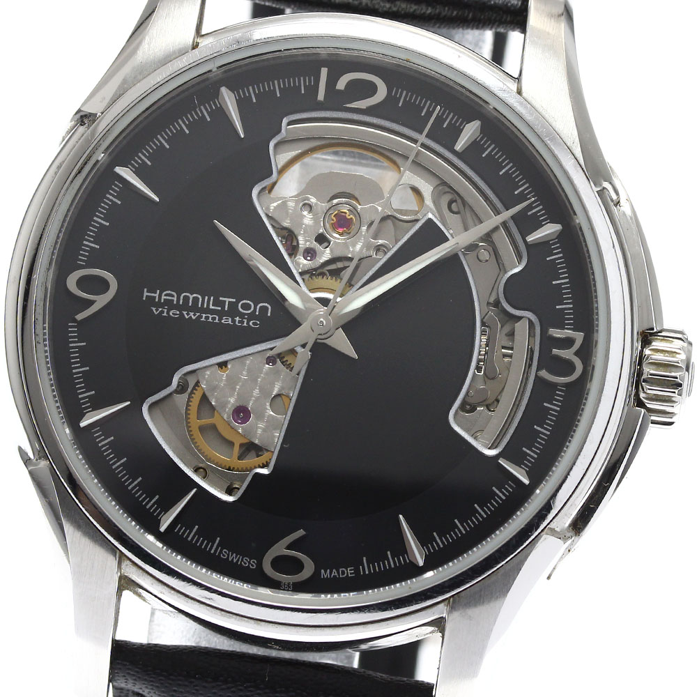 ハミルトン HAMILTON H325650 ジャズマスター ビューマチック オープンハート 自動巻き メンズ _901092【中古】