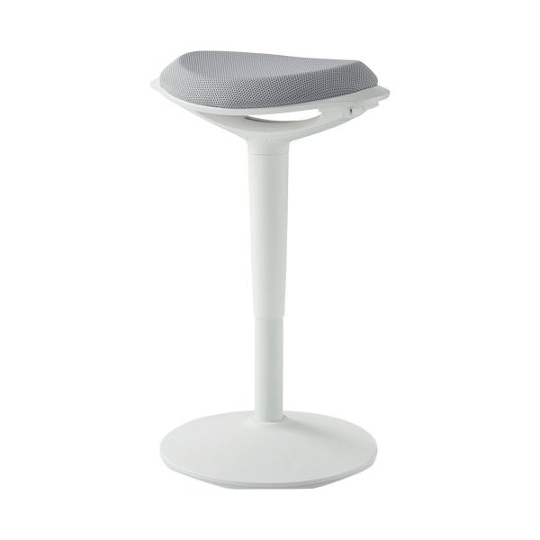 YAMAZEN ポールスタイル昇降チェア ライトグレー/ホワイト HPSC-55（LGY/WH） 1脚 (組立品) 11,455円
