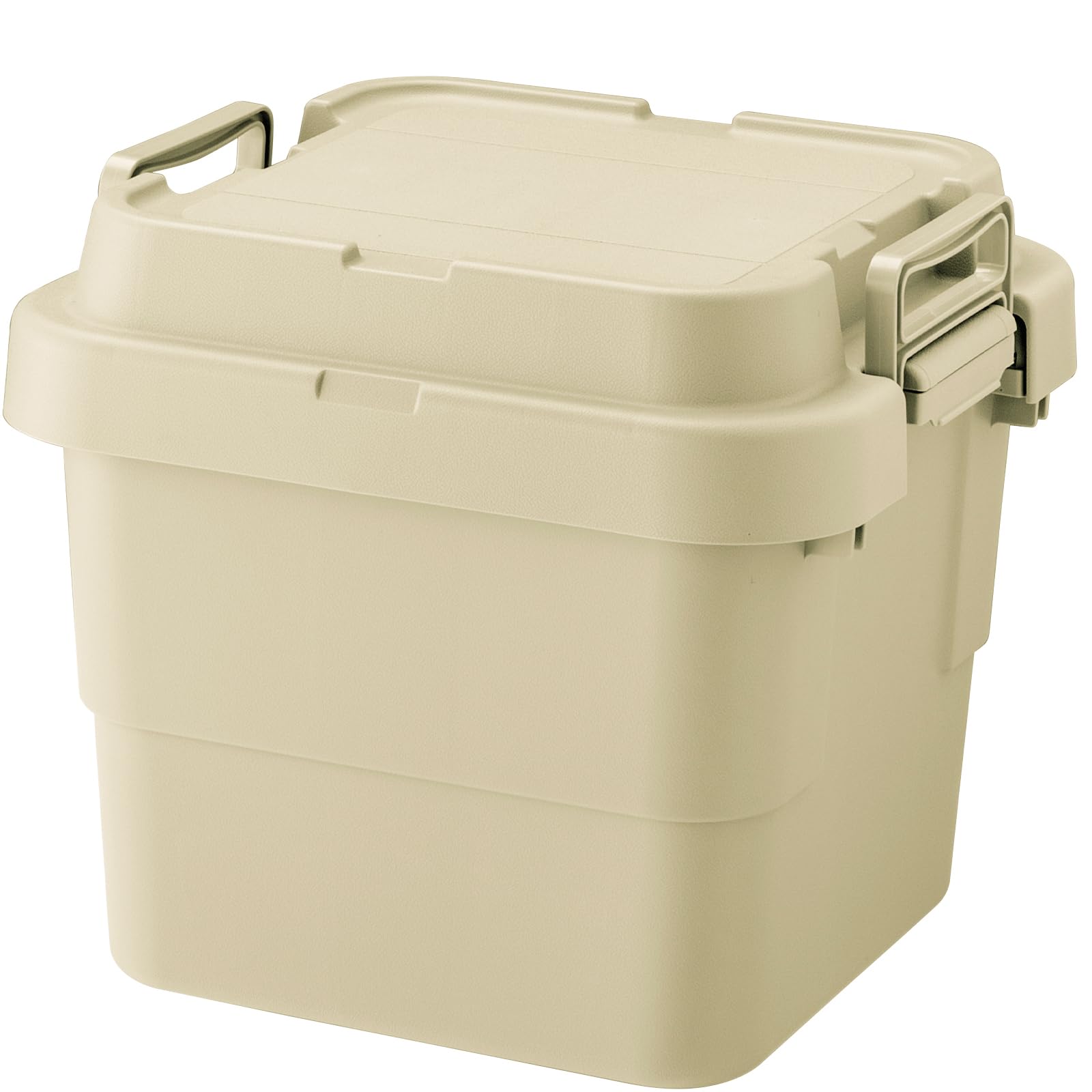 リス(RISU) 収納ボックス トランクカーゴ 30L ベージュ 日本製 TC-30S コンテナ ボックス スタッキング 屋外収納 キャンプ 防水 GHON227