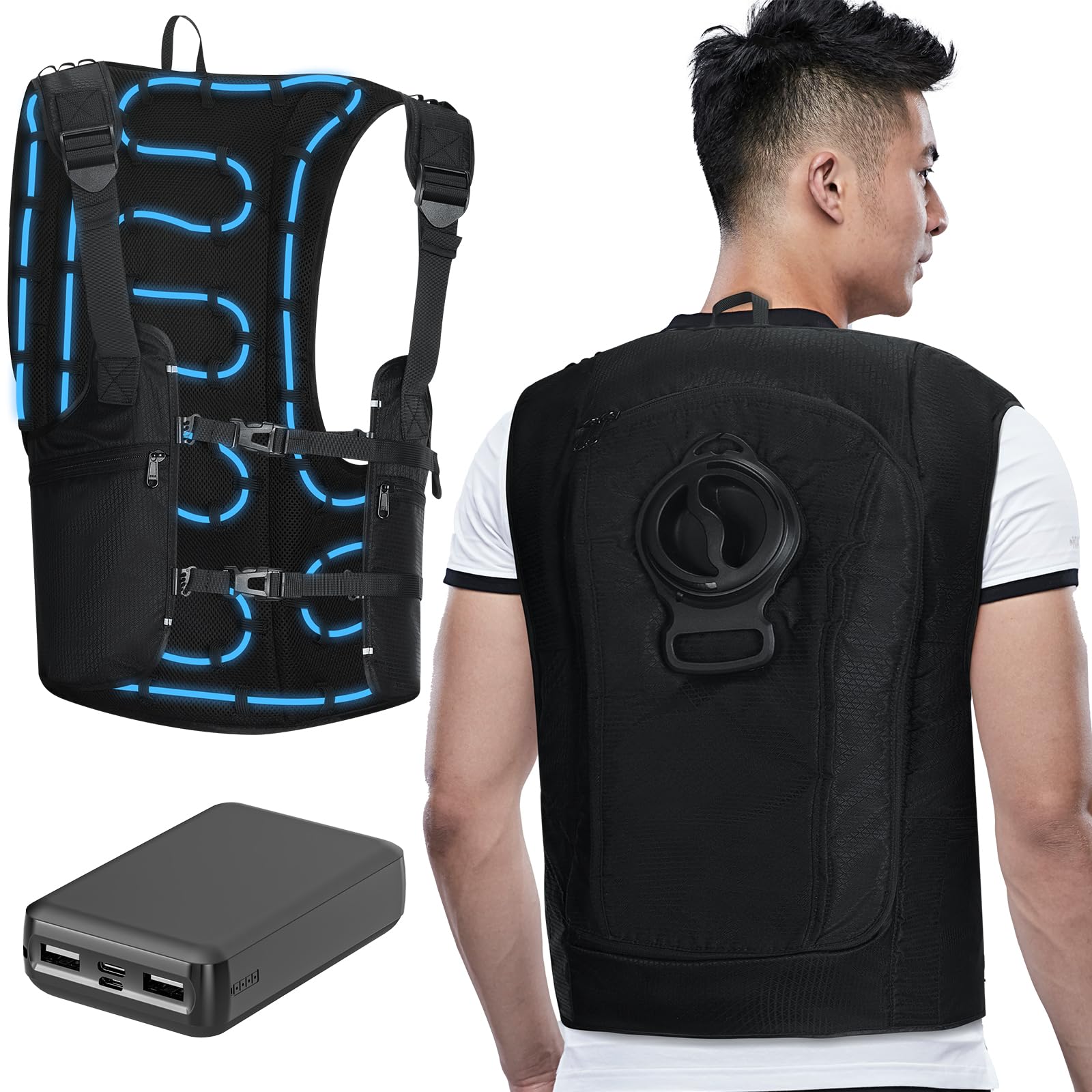 冷水服 ‐20℃冷却効果 36時間連続運転 冷水ベスト 288cm 冷却面