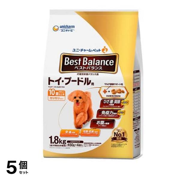 ベストバランス カリカリ仕立て トイ・プードル用 10歳以上用 1.8kg 5個セット