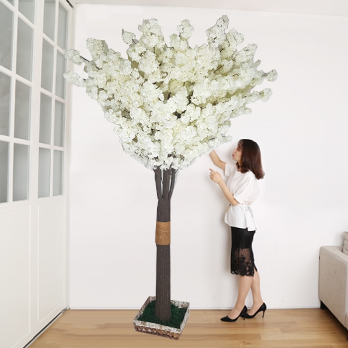 artificial flower tree white W100cm x H200cm garden plastic tree DIY