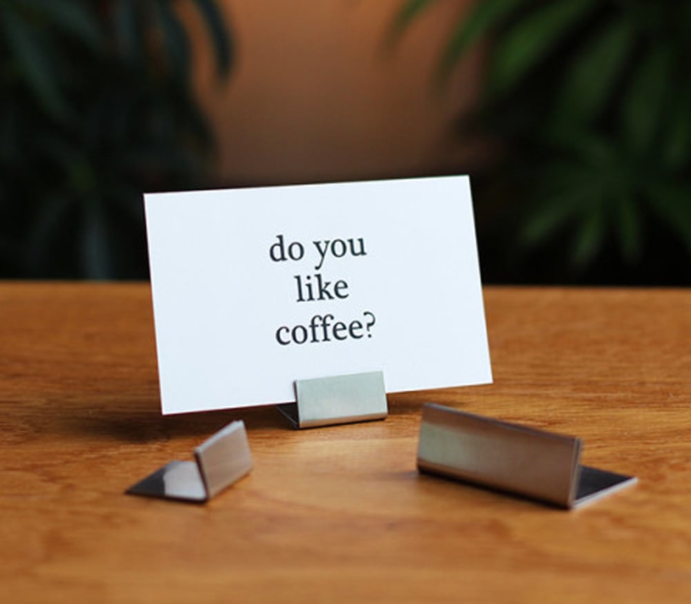 10 ステンレス鋼 プライス カード 名刺 立て メニュー POP サインホルダー 値札 ショップ ディスプレイ