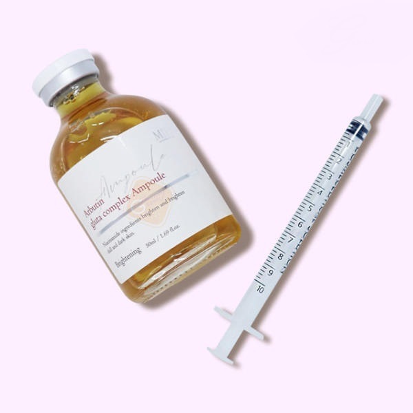 韓国エステ仕様！ 注射器アンプル アルブチン＆グルタコンプレックス [50ml/トーンアップ＆Whitening美容液]